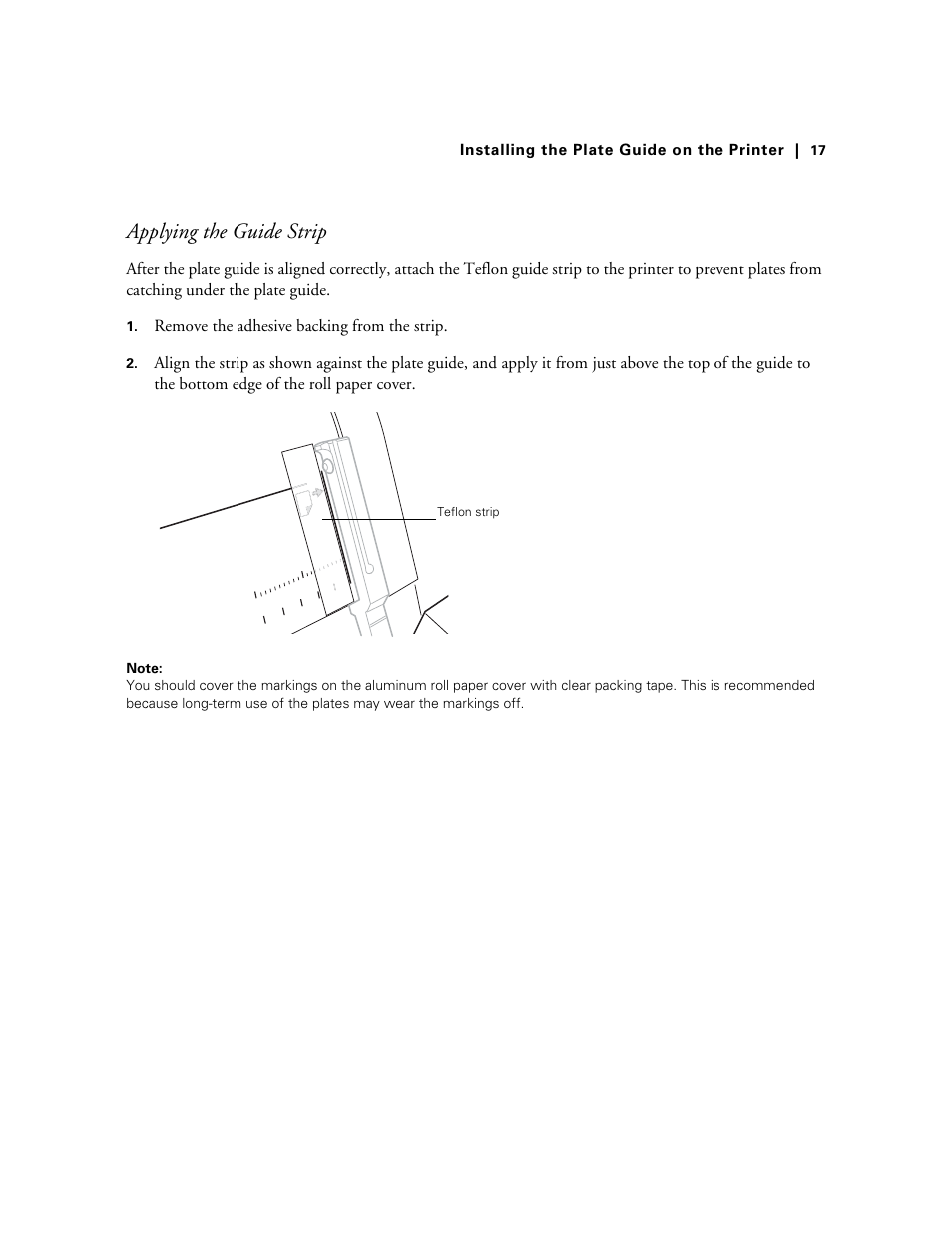 Applying the guide strip | Energy Tech Laboratories 7900CTP User Manual | Page 17 / 28