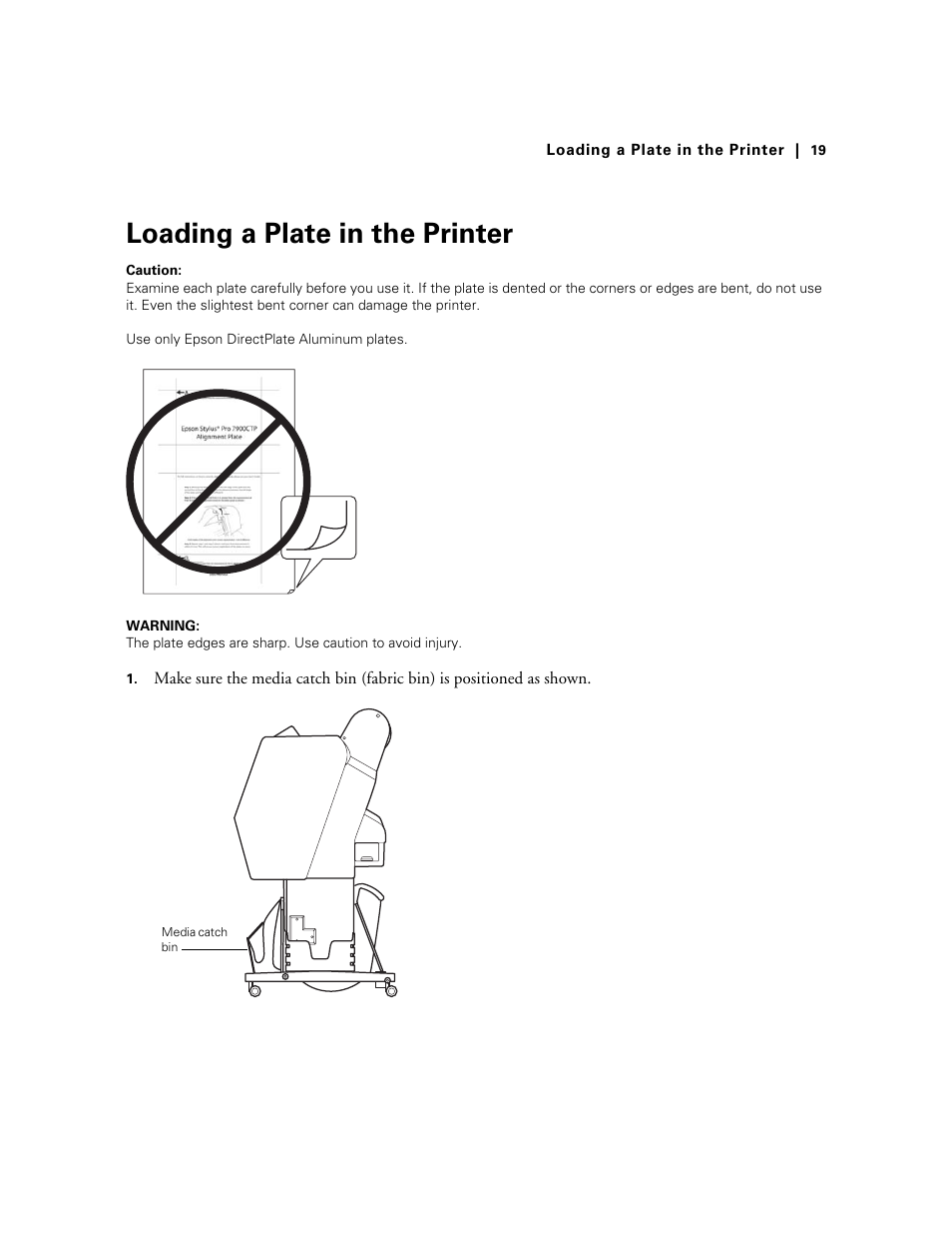 Loading a plate in the printer | Energy Tech Laboratories 7900CTP User Manual | Page 19 / 28