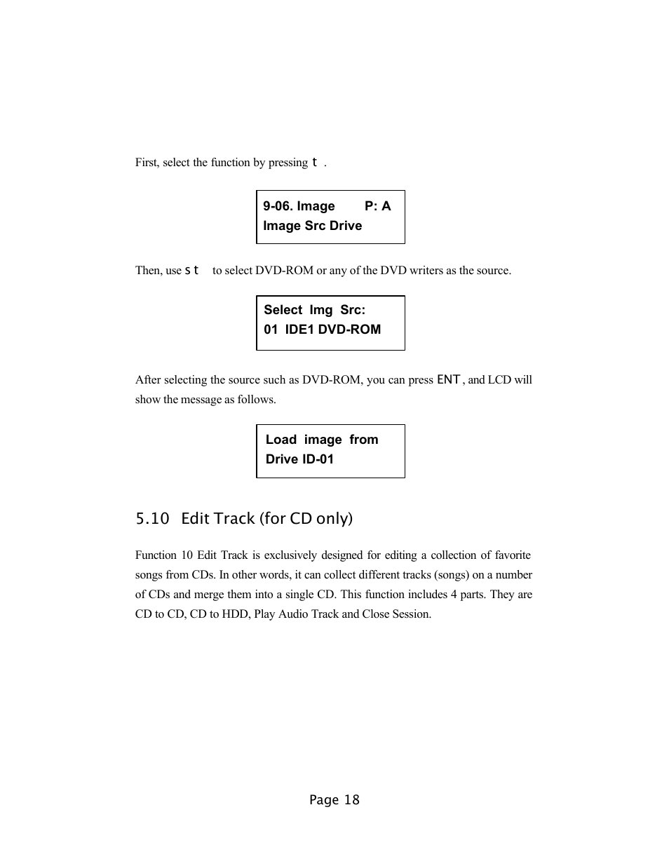 10 edit track (for cd only) | EZQuest DVD Duplication User Manual | Page 18 / 55