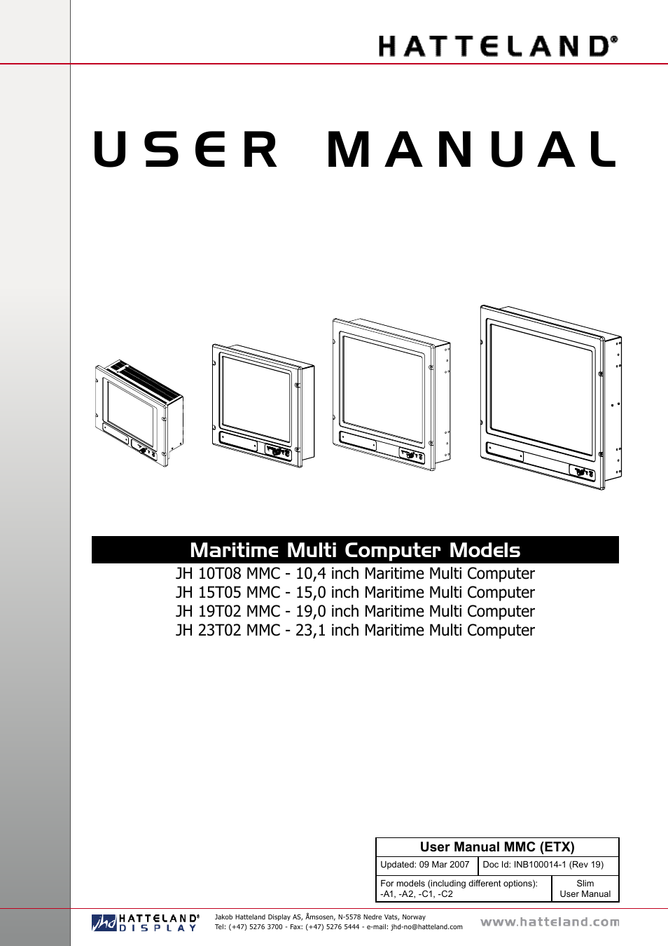 Elo TouchSystems JH 23T02 User Manual | 54 pages
