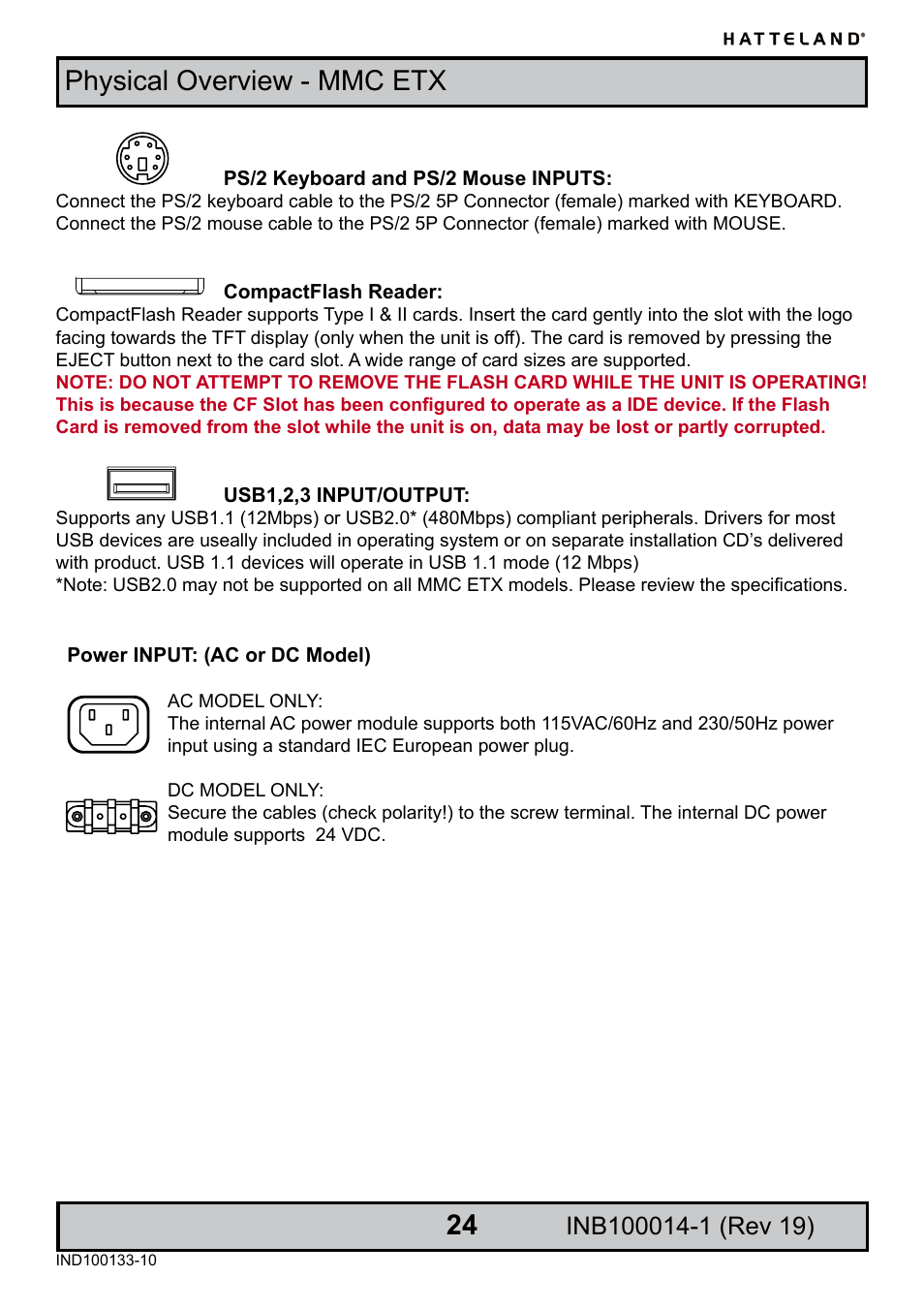 Physical overview - mmc etx 2 | Elo TouchSystems JH 23T02 User Manual | Page 24 / 54