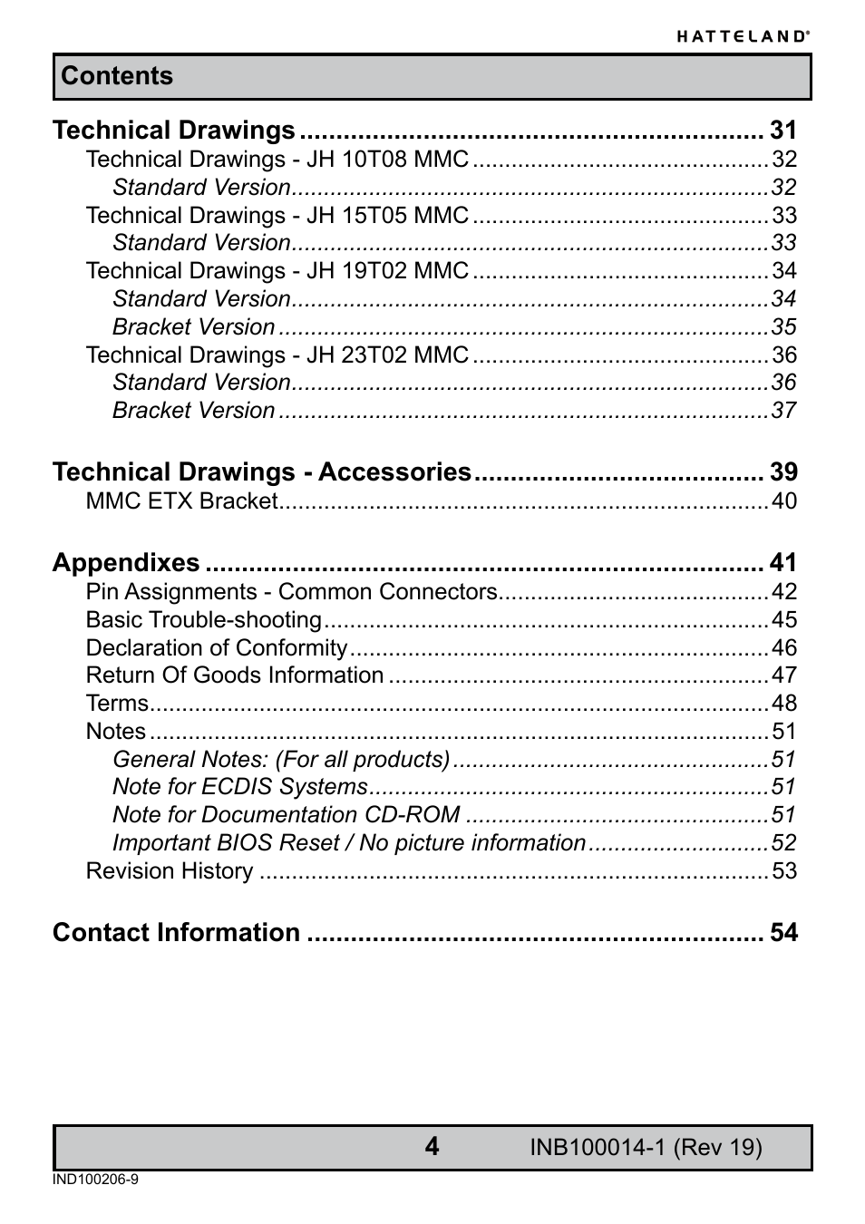 Elo TouchSystems JH 23T02 User Manual | Page 4 / 54