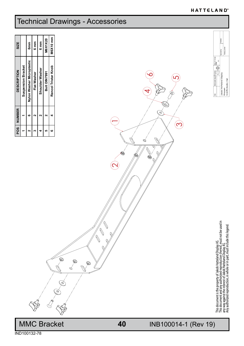 Mmc etx bracket, Technical drawings - accessories mmc bracket | Elo TouchSystems JH 23T02 User Manual | Page 40 / 54