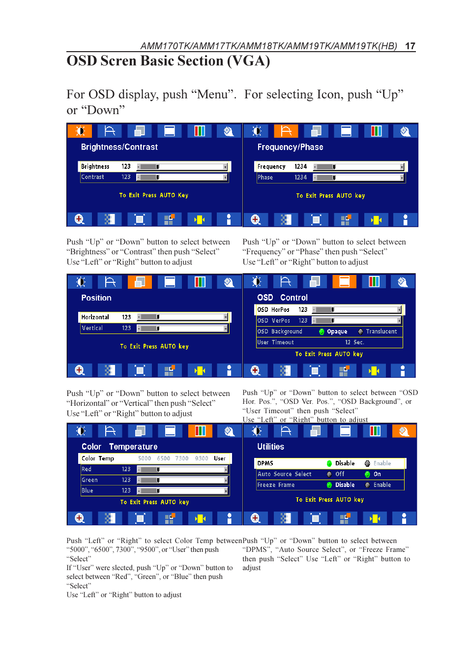 Elo TouchSystems AMM170TK User Manual | Page 17 / 37