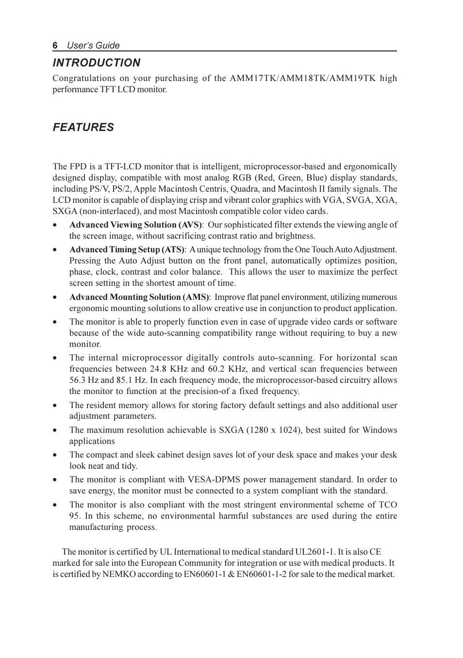 Elo TouchSystems AMM170TK User Manual | Page 6 / 37