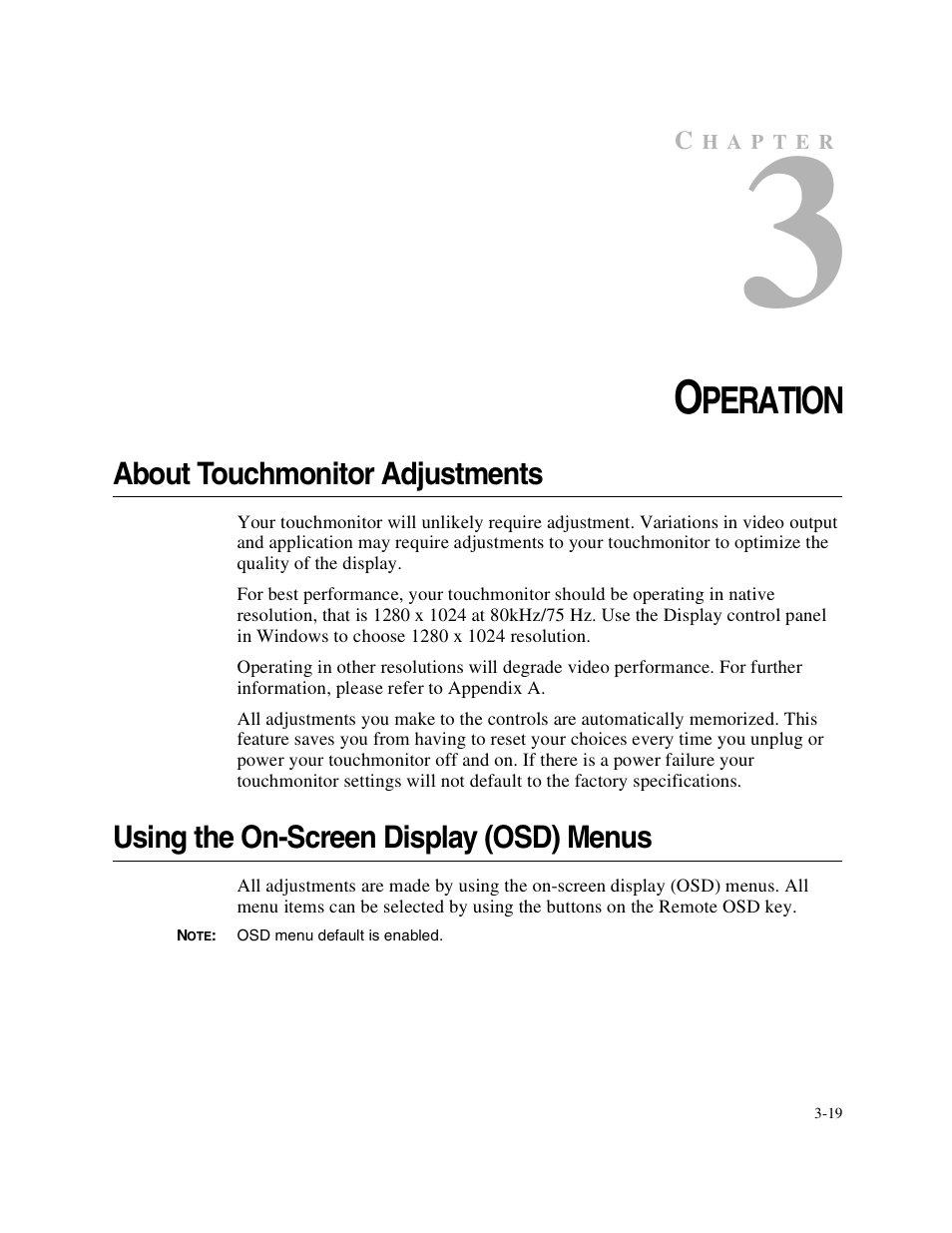 Peration | Elo TouchSystems 1746L User Manual | Page 23 / 45