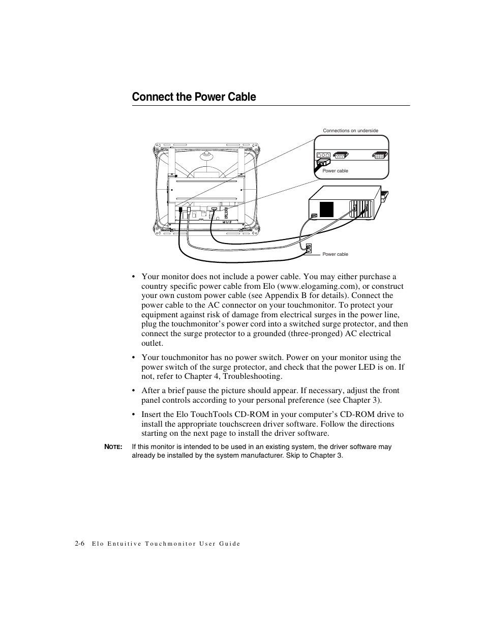 Connect the power cable | Elo TouchSystems ET1X8XC-4XWA-1 User Manual | Page 11 / 40