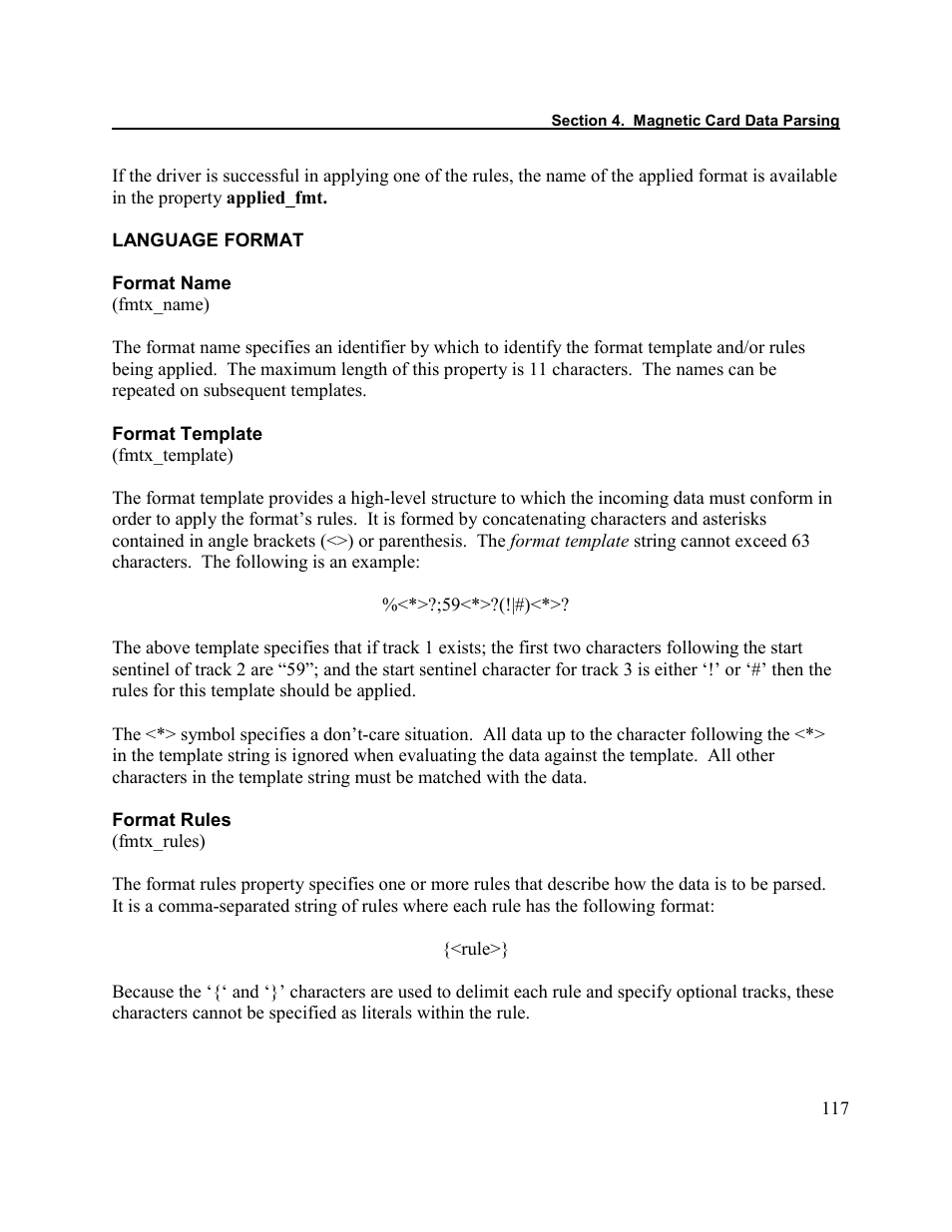 Language format, Format name, Format template | Format rules | Elo TouchSystems 1525L User Manual | Page 120 / 181