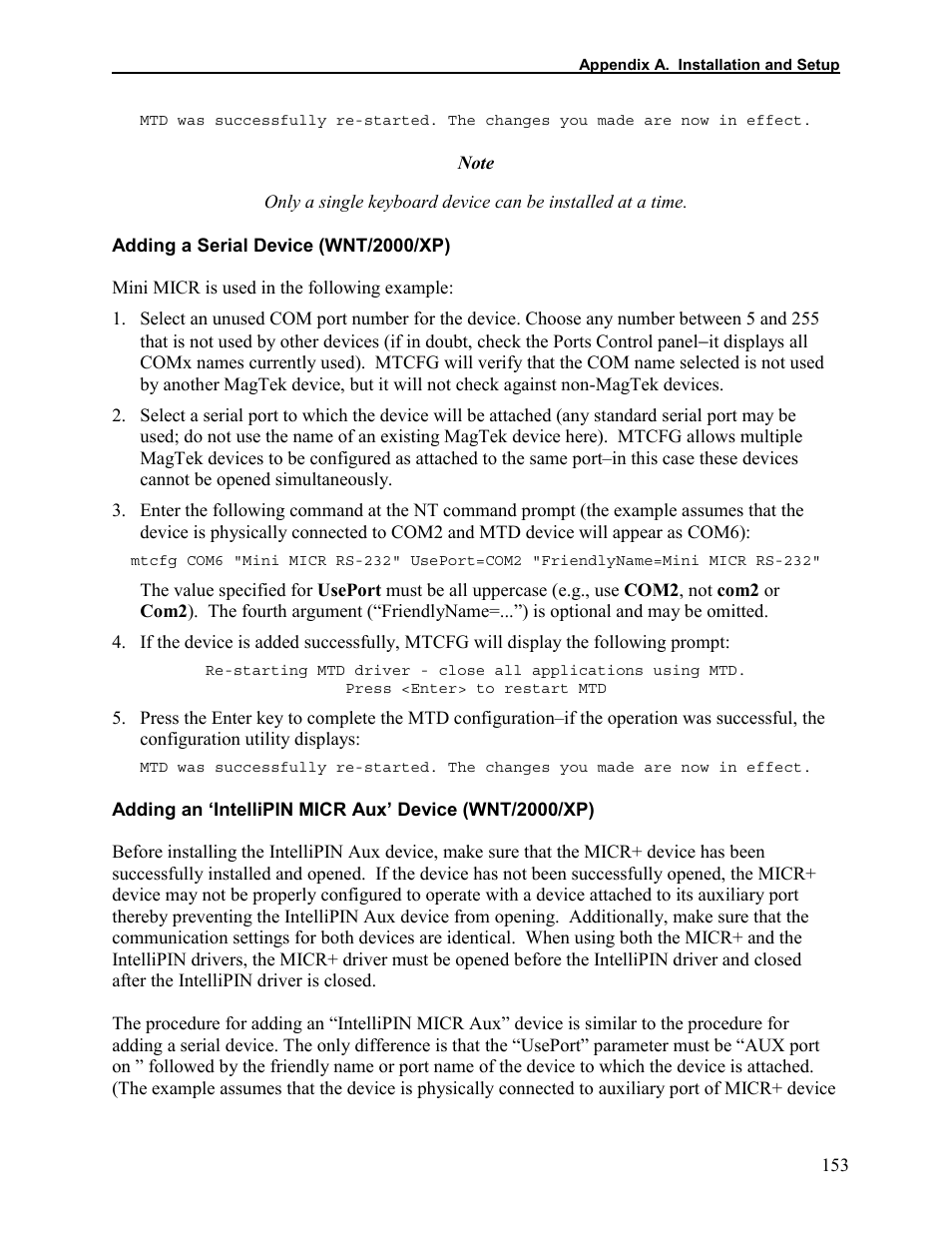 Adding a serial device (wnt/2000/xp), Adding a serial device (wnt/w2000/xp) | Elo TouchSystems 1525L User Manual | Page 156 / 181