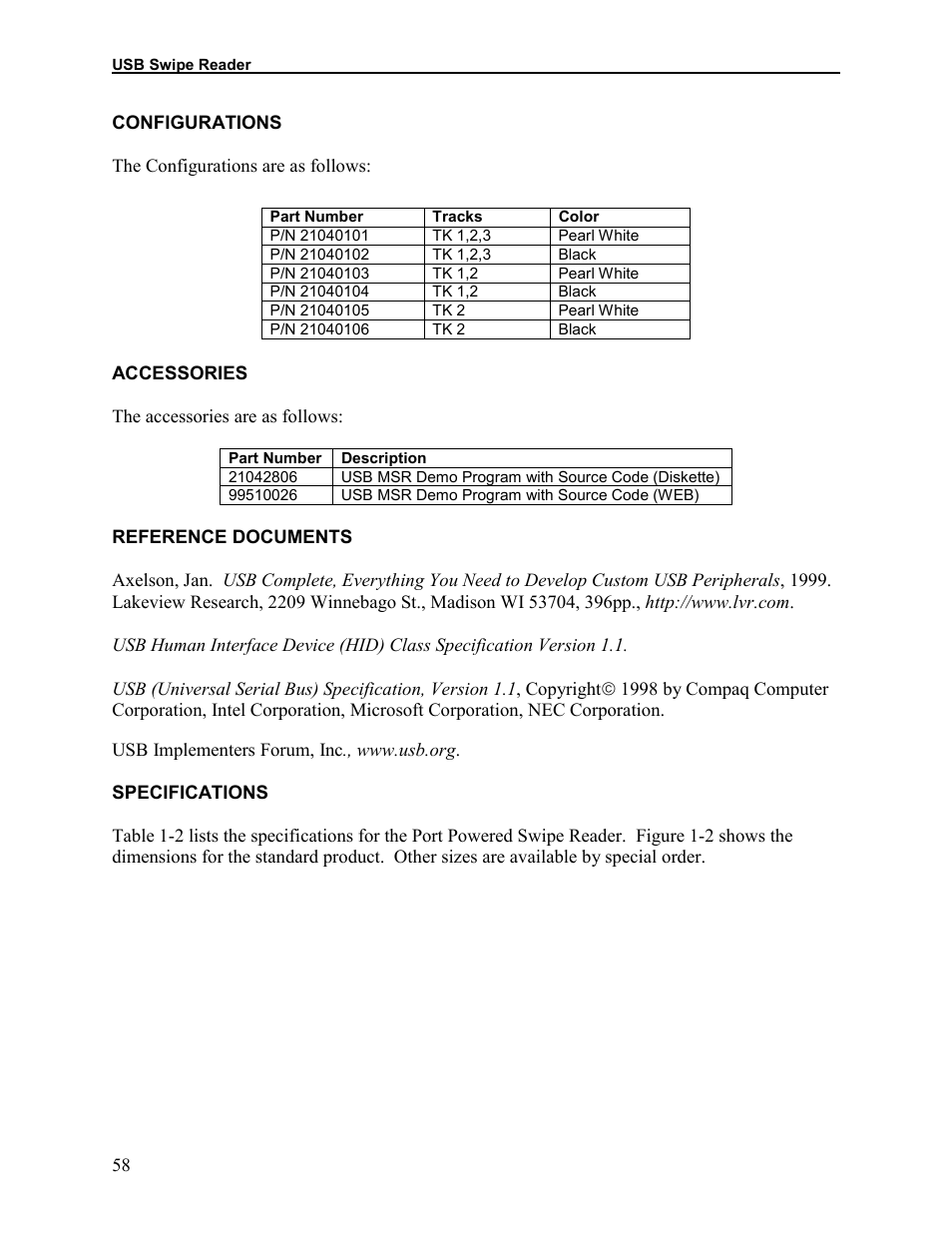 Configurations, Accessories, Reference documents | Specifications | Elo TouchSystems 1525L User Manual | Page 61 / 181