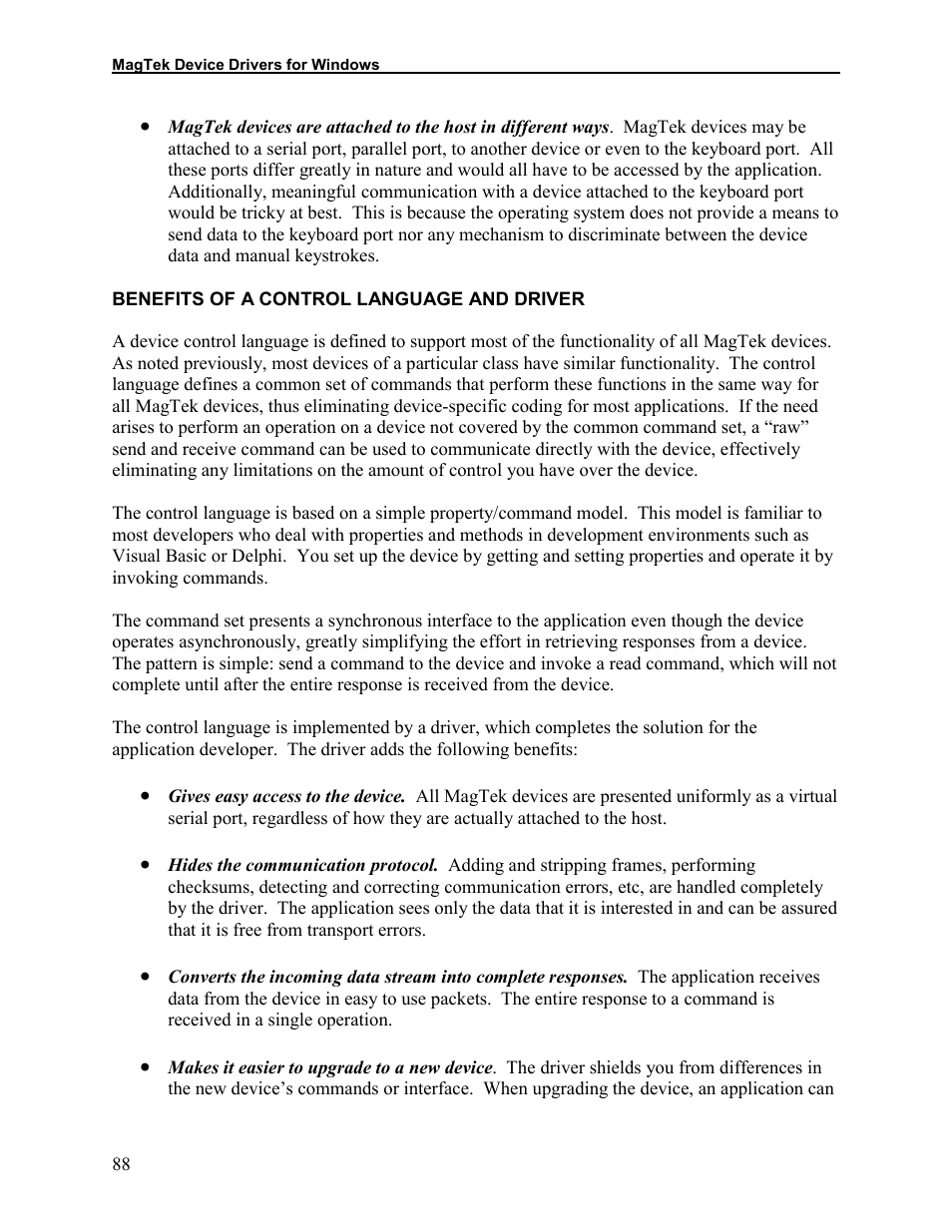 Benefits of a control language and driver | Elo TouchSystems 1525L User Manual | Page 91 / 181
