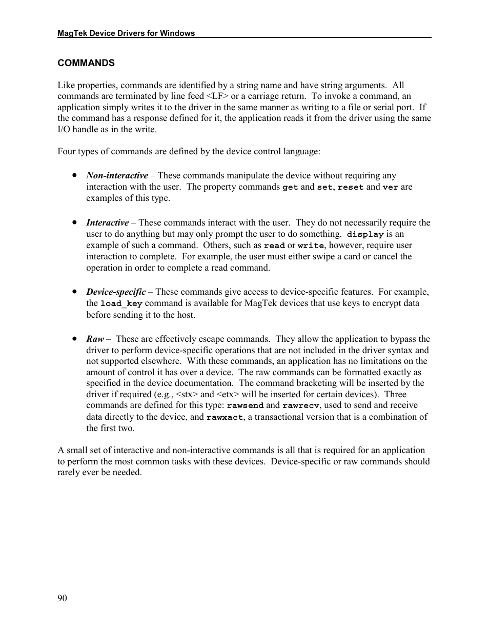 Commands | Elo TouchSystems 1525L User Manual | Page 93 / 181