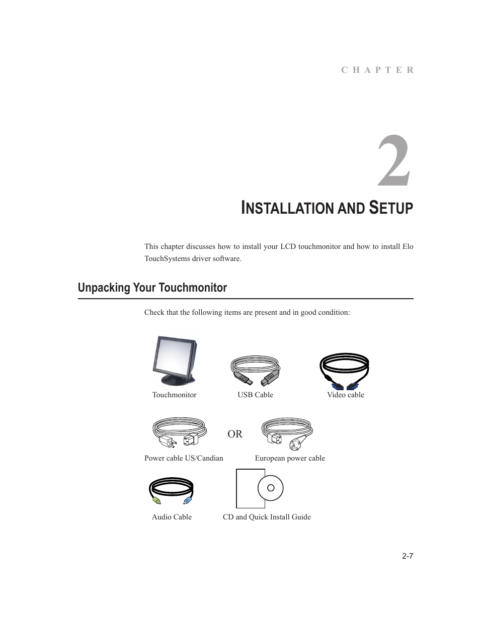 Nstallation and, Etup | Elo TouchSystems Elo Entuitive 3000 Series 1729L User Manual | Page 13 / 61