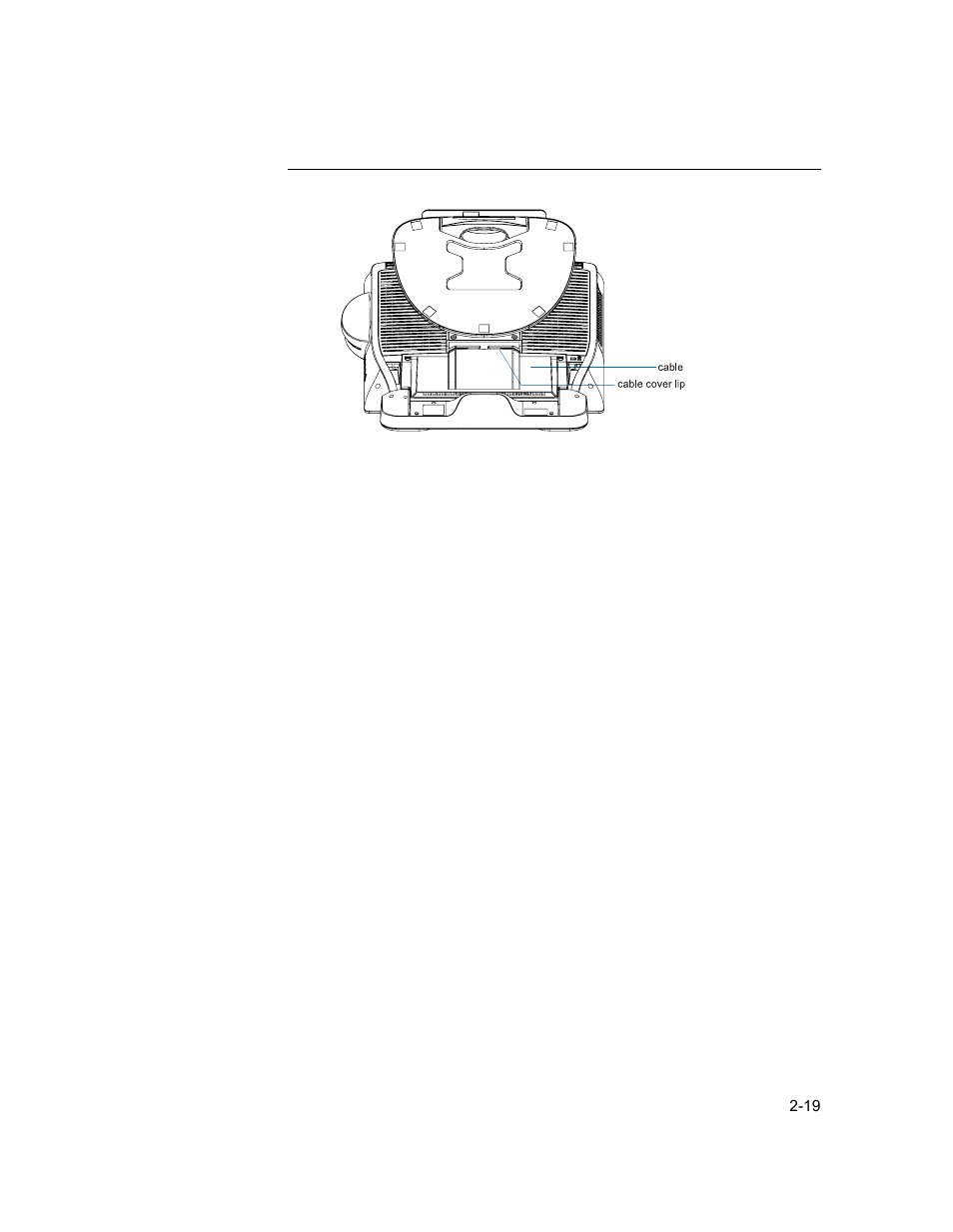 Replace the cable cover | Elo TouchSystems Elo Entuitive 3000 Series 1729L User Manual | Page 25 / 61