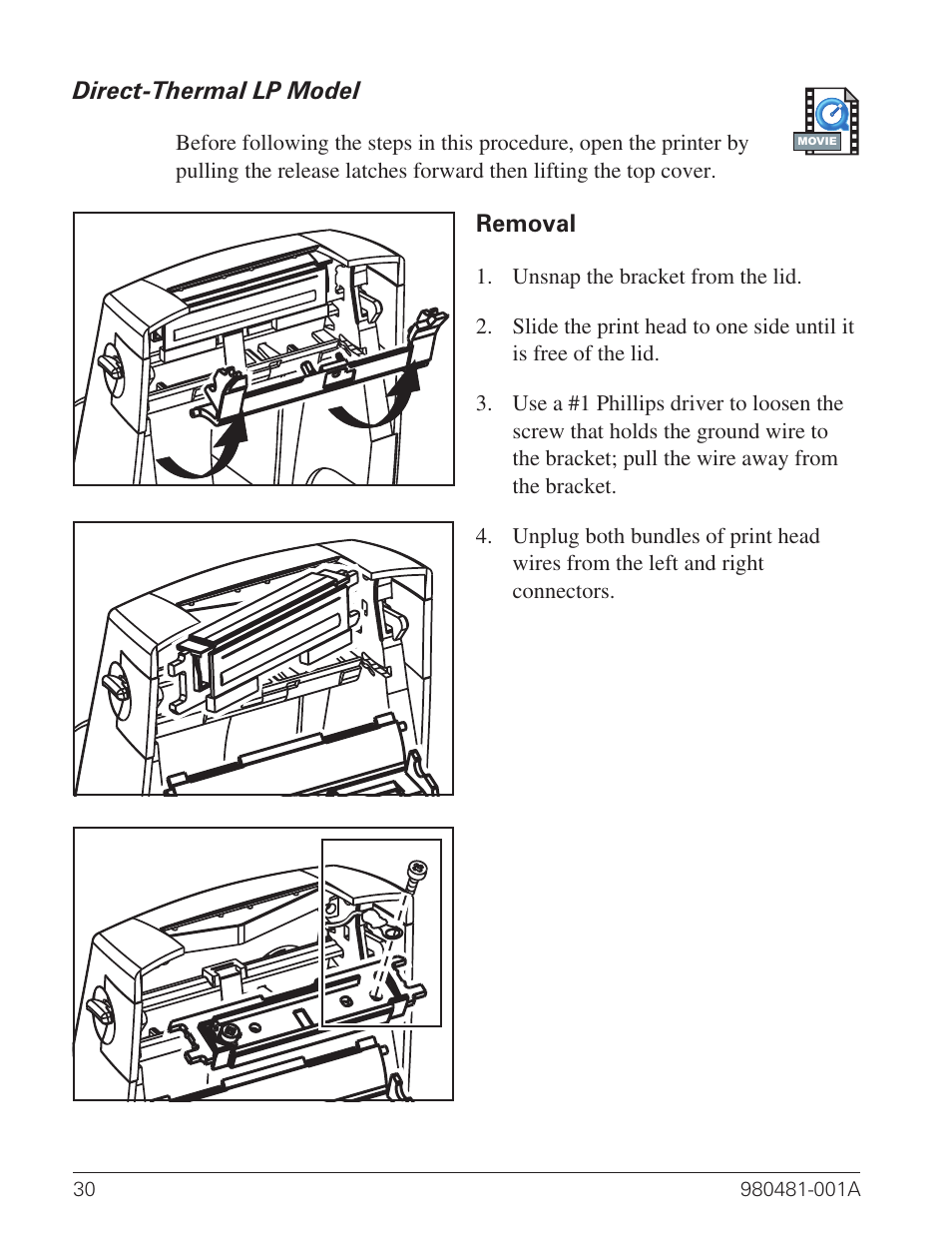 Direct-thermal lp model 30 | Zebra Technologies LP 2824 User Manual | Page 38 / 56