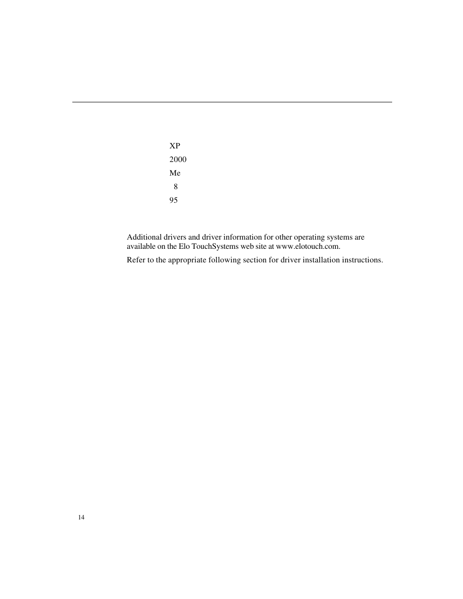 Installing the driver software | Elo TouchSystems 1825L Series User Manual | Page 20 / 51