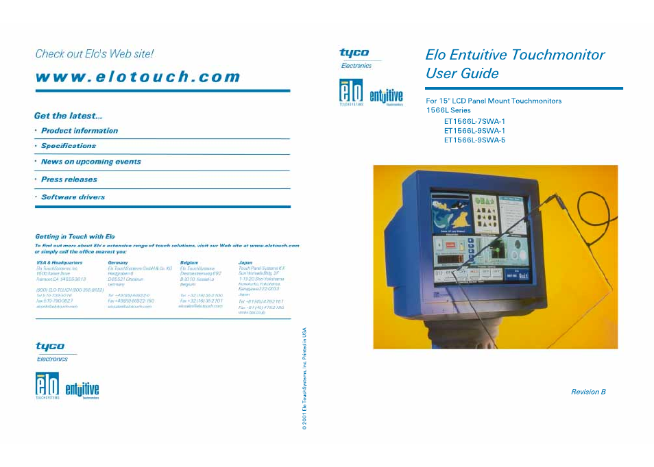 Elo TouchSystems 1566L User Manual | 52 pages