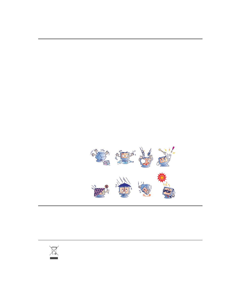 Care and handling of your touchmonitor, Warning | Elo TouchSystems ET2639L User Manual | Page 22 / 33