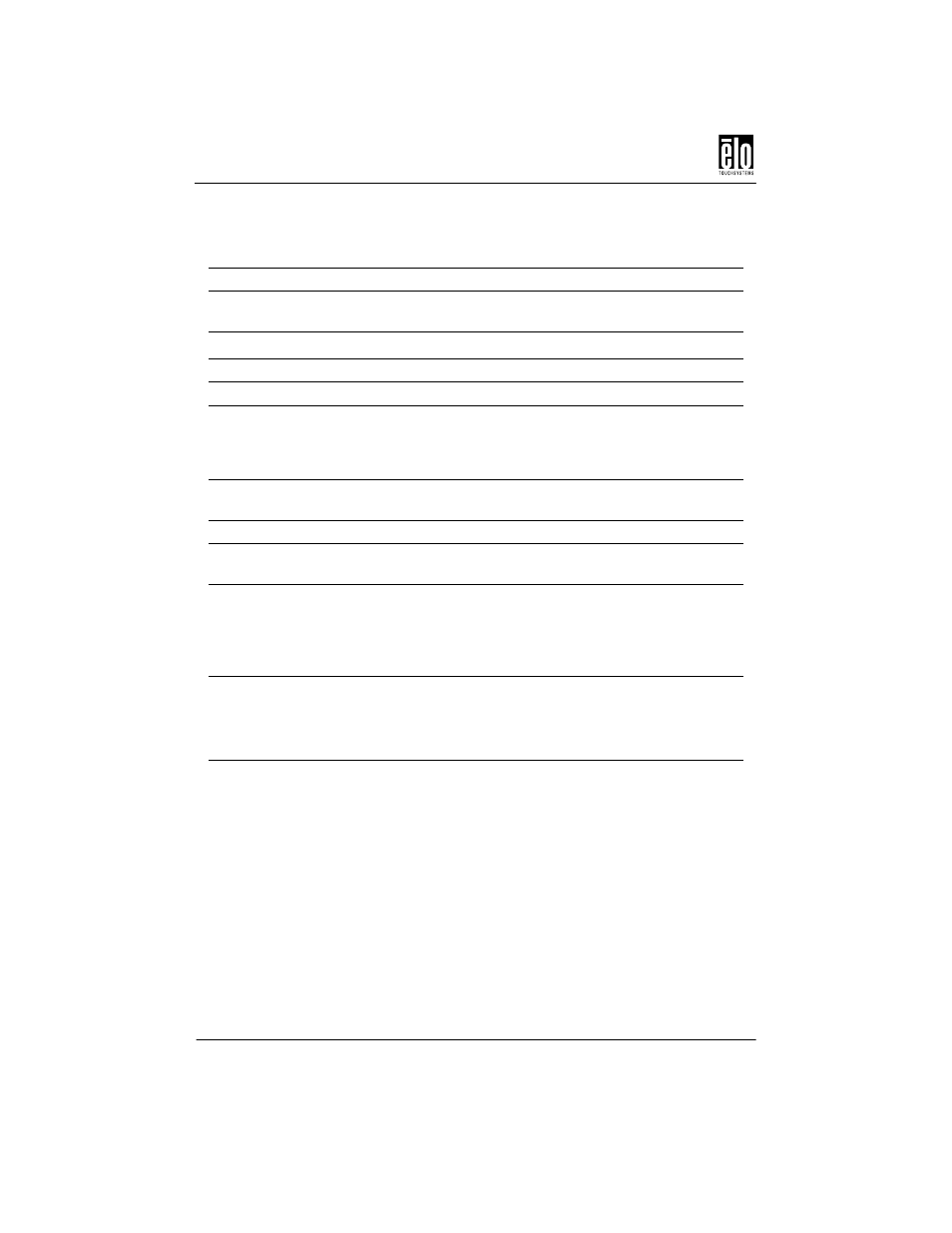 Intellitouch touchmonitor specifications | Elo TouchSystems ENTUITIVE TOUCHMONITOR ET1545C User Manual | Page 38 / 50