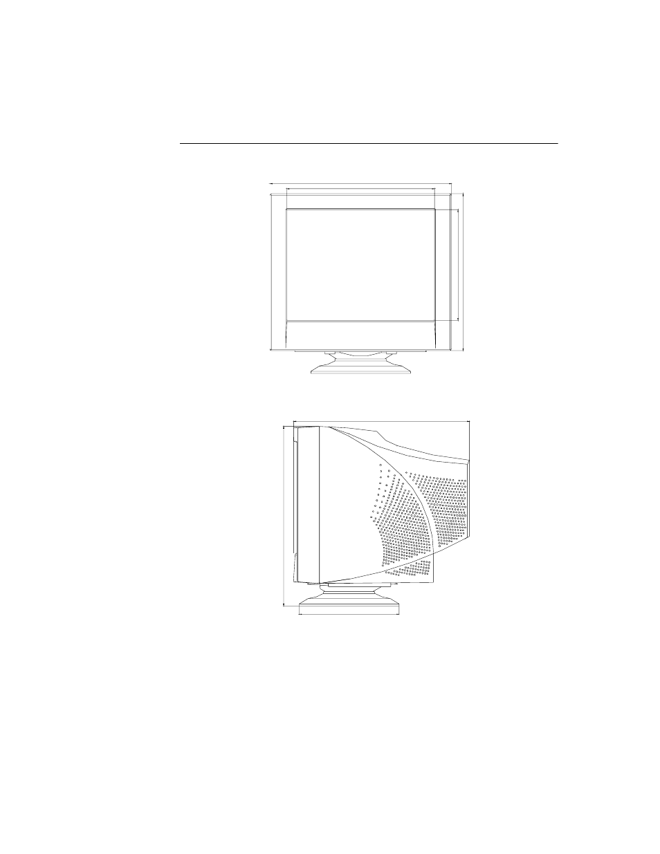 21 " crt touchmonitor dimensions | Elo TouchSystems 2125C User Manual | Page 37 / 47