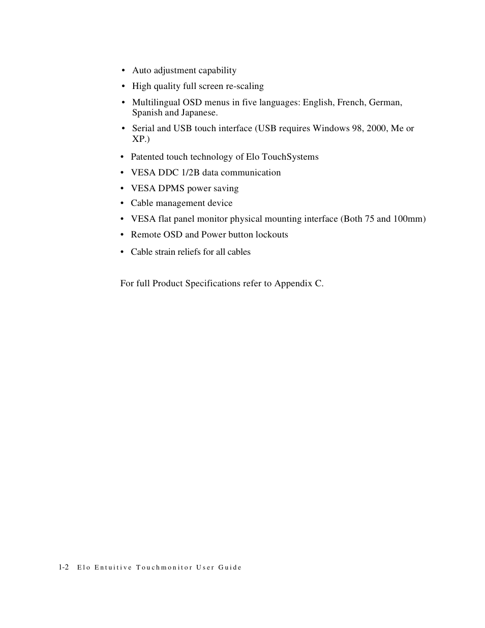 Elo TouchSystems Elo Entuitive 1749L Series User Manual | Page 6 / 45