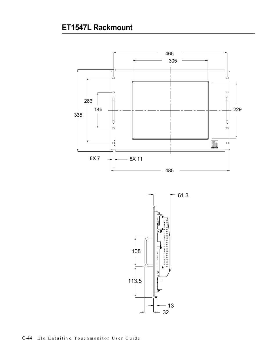 Et1547l rackmount | Elo TouchSystems LCD User Manual | Page 49 / 66