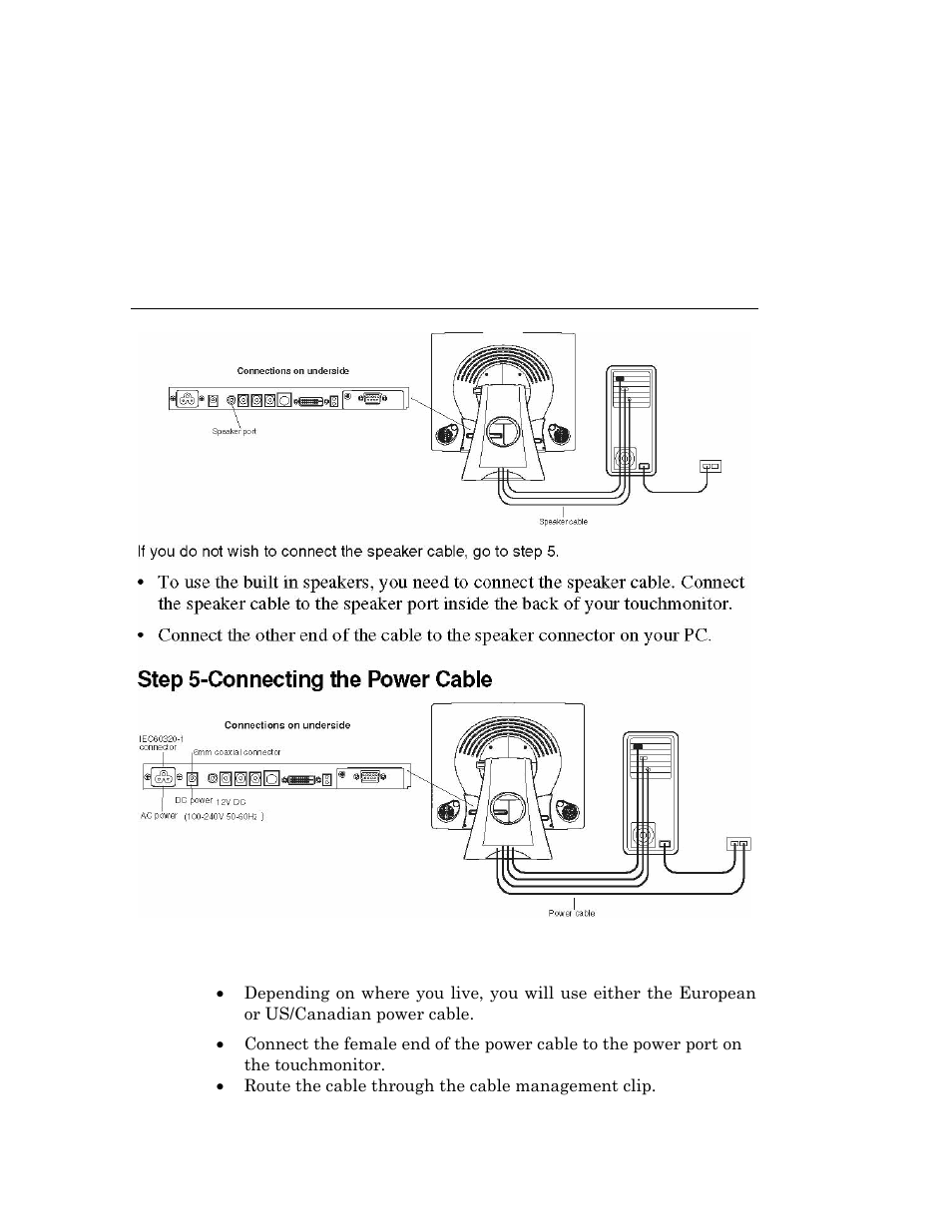 Step 4-connecting the speaker cable | Elo TouchSystems 192XL-XXWA-1 Series User Manual | Page 17 / 50