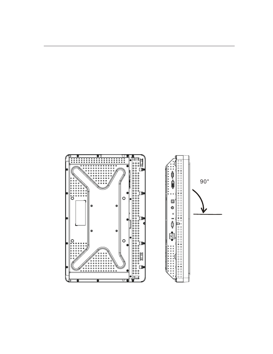 Portrait mounting orientation angle views | Elo TouchSystems ET2039L User Manual | Page 13 / 33