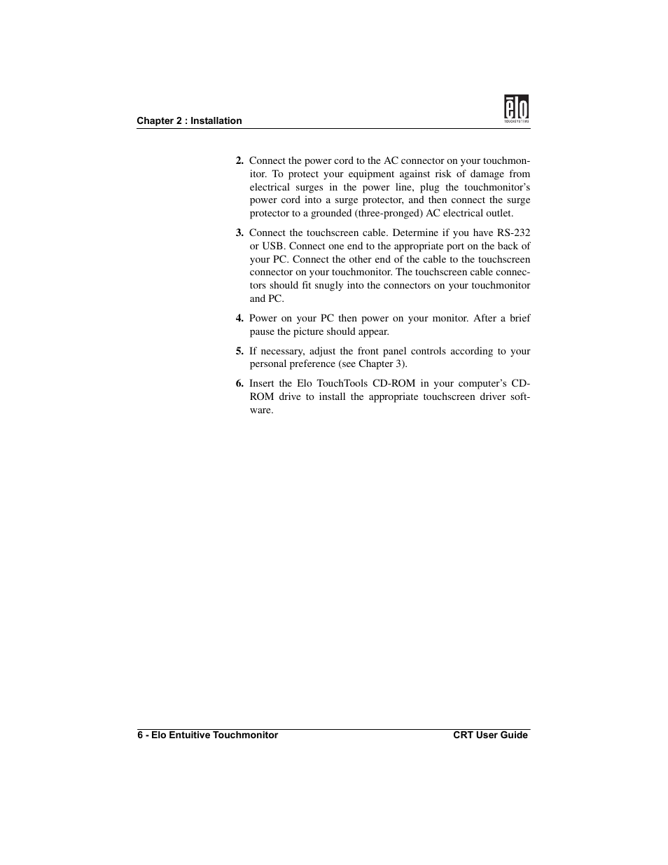 Elo TouchSystems CRT Touchmonitors User Manual | Page 11 / 50