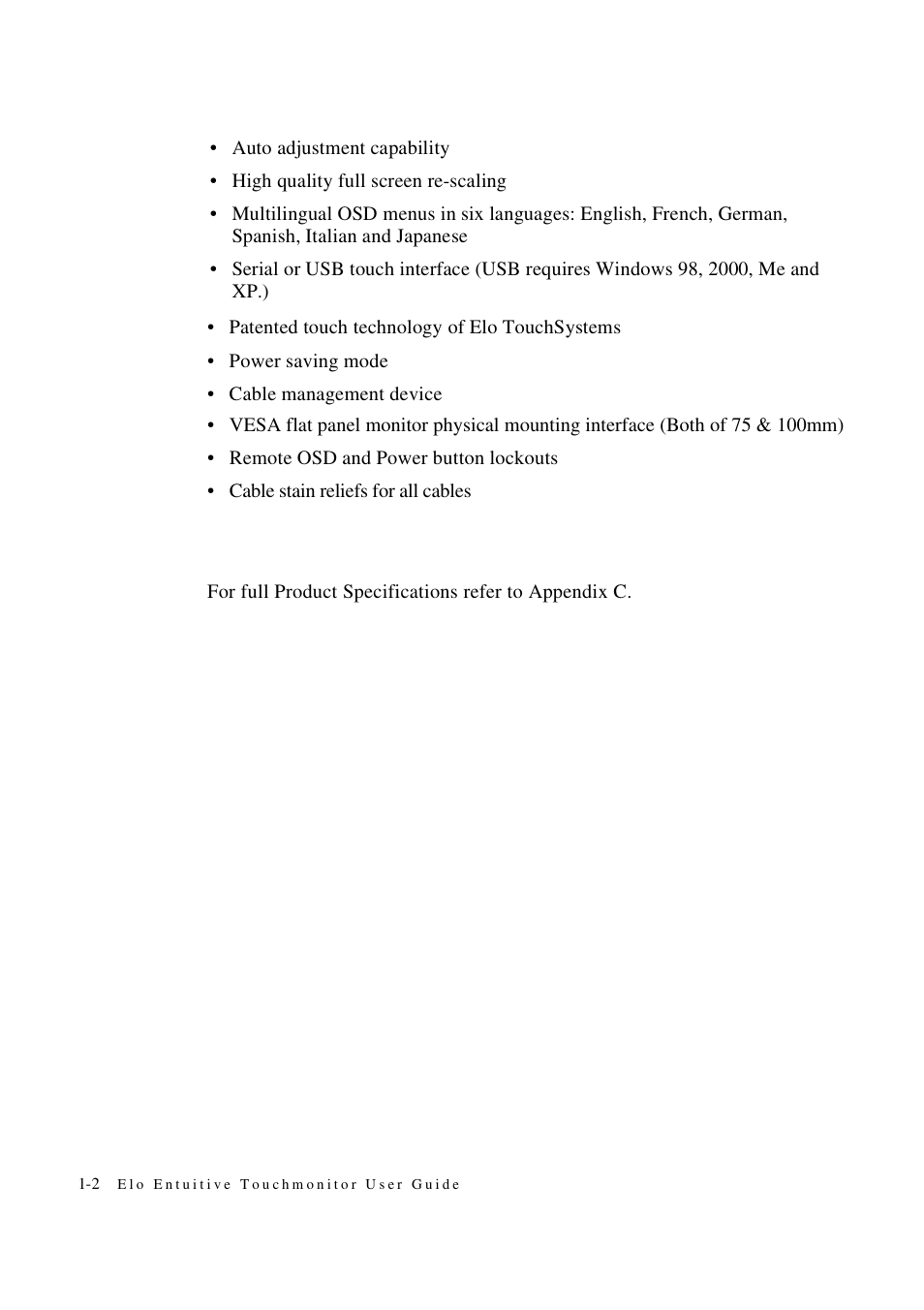 Elo TouchSystems 1847L User Manual | Page 7 / 52