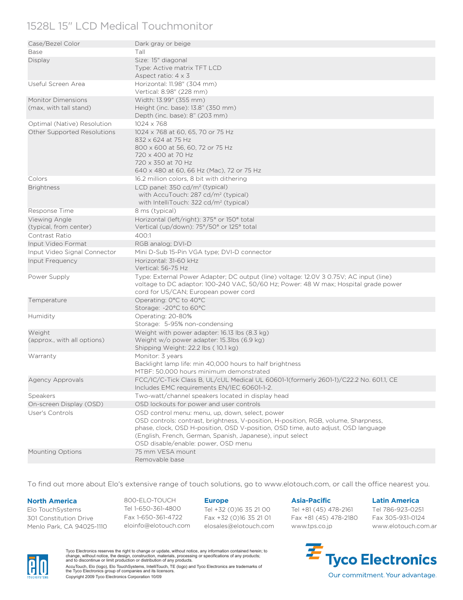 Elo TouchSystems Elo Entuitive 5000 Series 1528L User Manual | Page 2 / 2