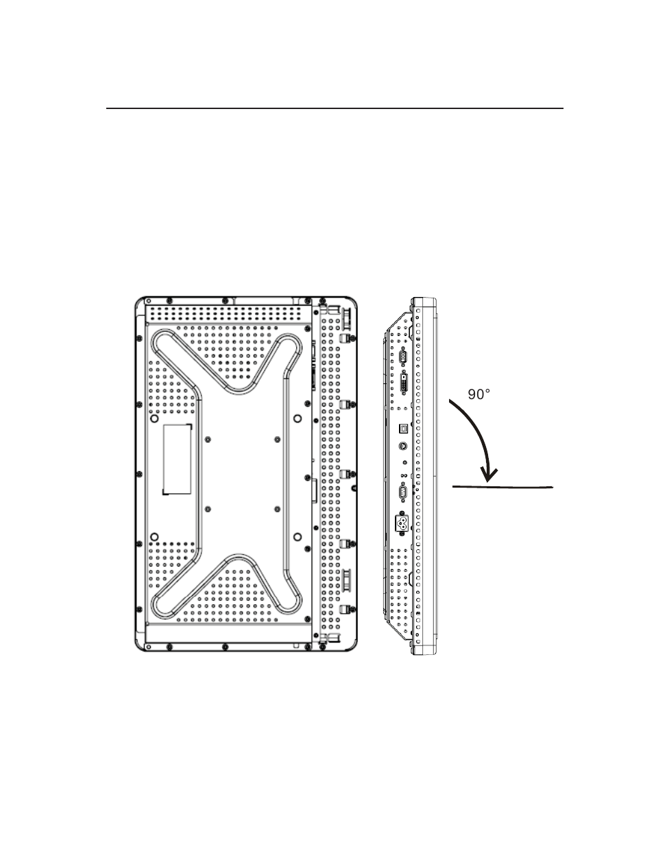 Portrait mounting orientation angle views | Elo TouchSystems ET2239L User Manual | Page 13 / 33