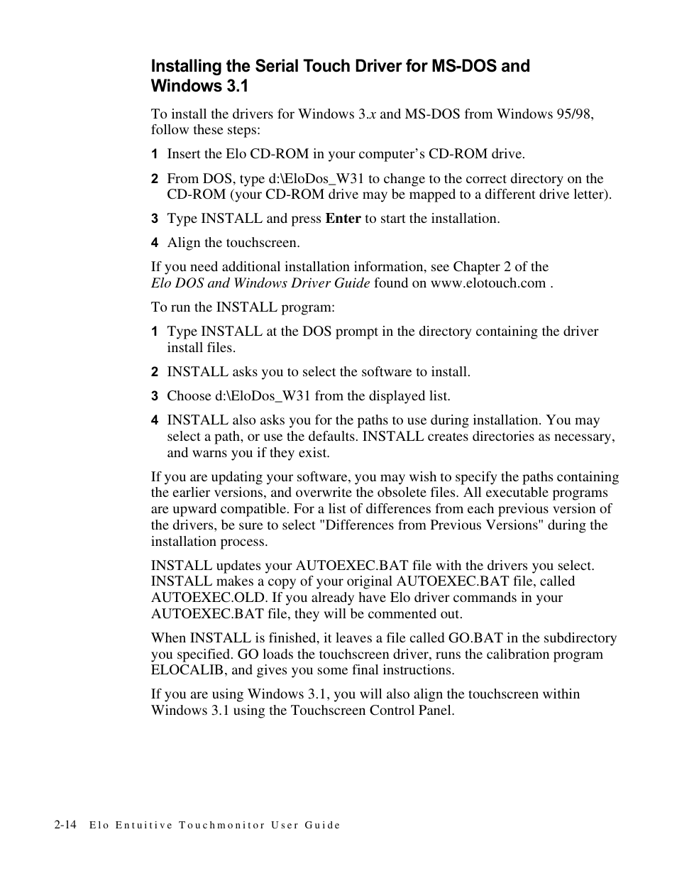 Elo TouchSystems ET1566L-7SWC-1 User Manual | Page 19 / 44