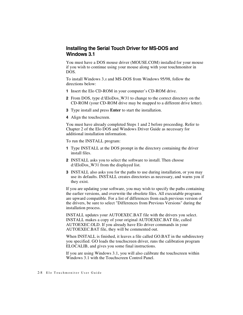 Elo TouchSystems Elo Entuitive 3000 Series 1247L User Manual | Page 13 / 40