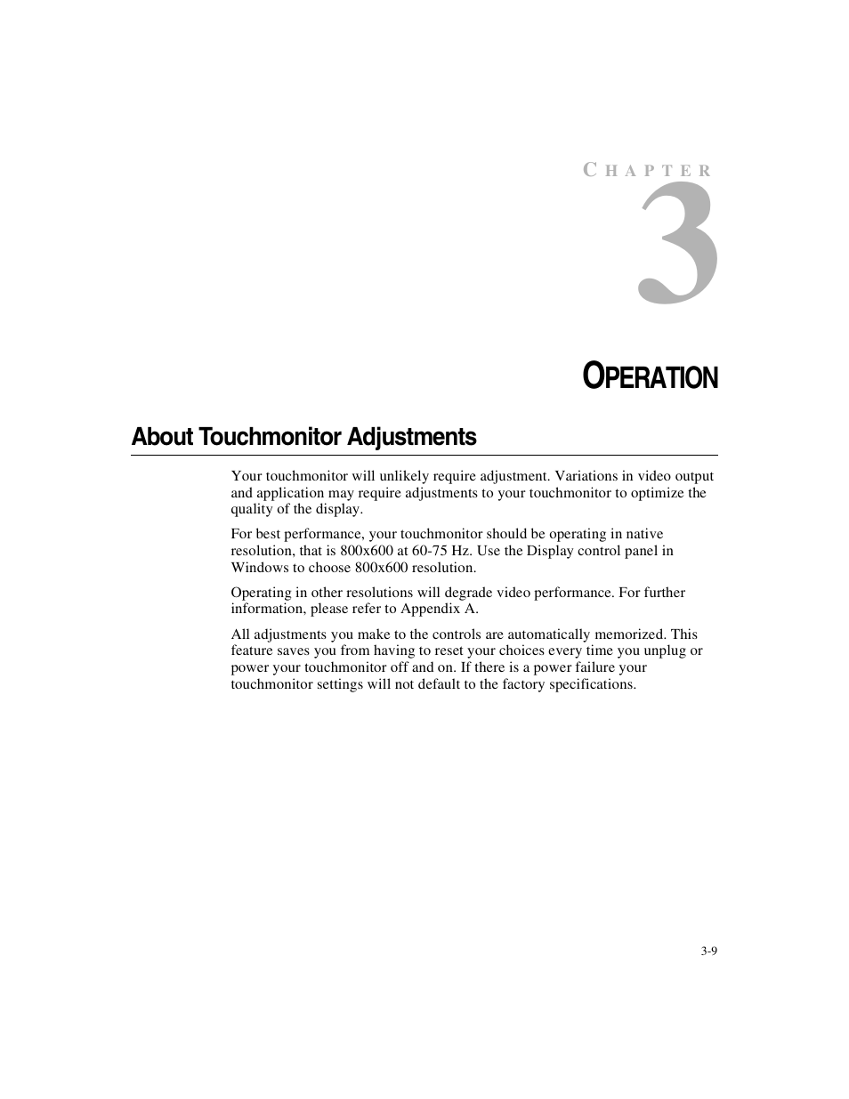 Chapter 3 | Elo TouchSystems Elo Entuitive 3000 Series 1247L User Manual | Page 14 / 40