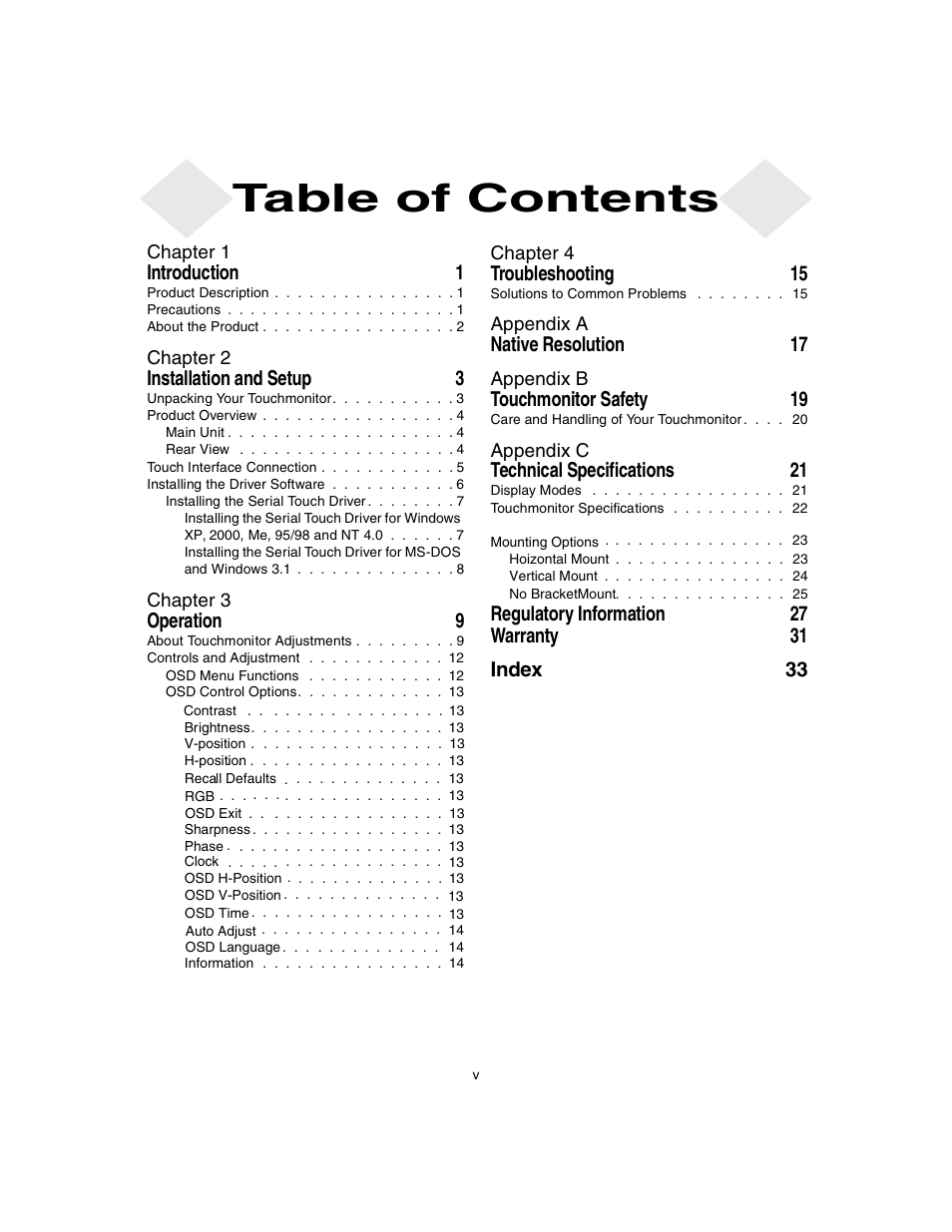 Elo TouchSystems Elo Entuitive 3000 Series 1247L User Manual | Page 5 / 40