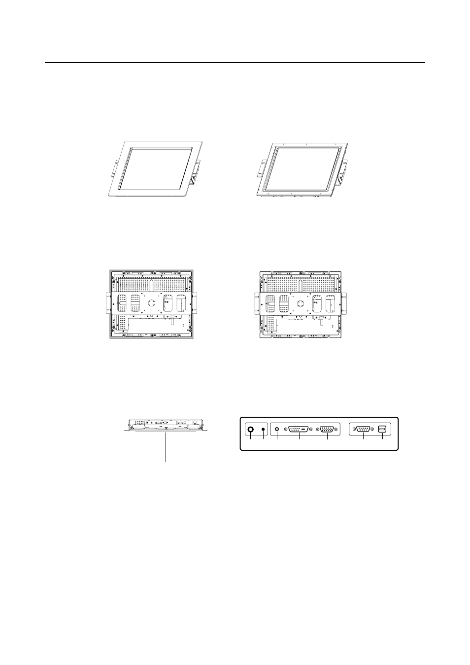 Product overview, Main unit rear view bottom view(1747l shown), Detail a | Elo TouchSystems 1767L User Manual | Page 8 / 50