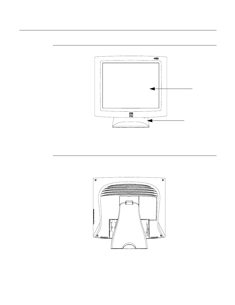 Product overview, Main unit rear view | Elo TouchSystems 1725L Series User Manual | Page 11 / 52