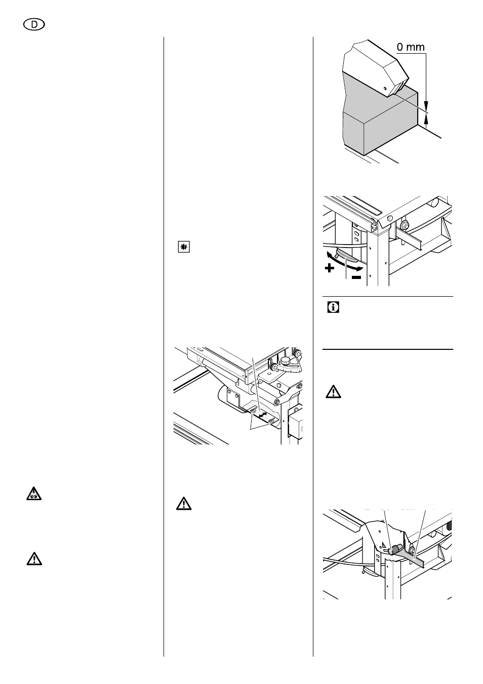1 späneabsauganlage, 2 schnitthöhe einstellen, 3 sägeblattneigung einstellen | 3 sägeblattneigung einstellen, Deutsch | Elektra Beckum TKHS 315 E/P User Manual | Page 10 / 64