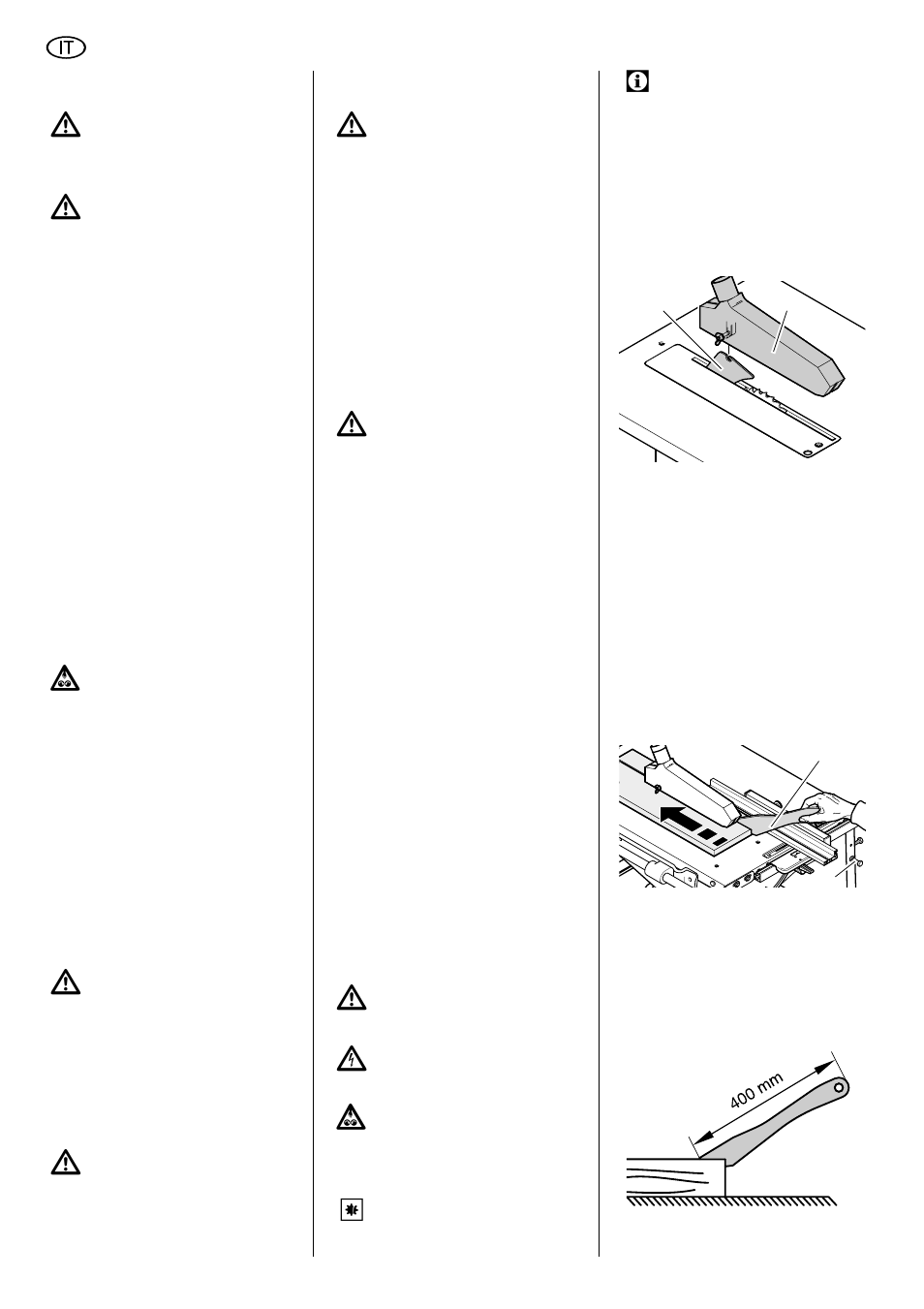 3 simboli nelle istruzioni, 4 dispositivi di sicurezza | Elektra Beckum TKHS 315 E/P User Manual | Page 40 / 64