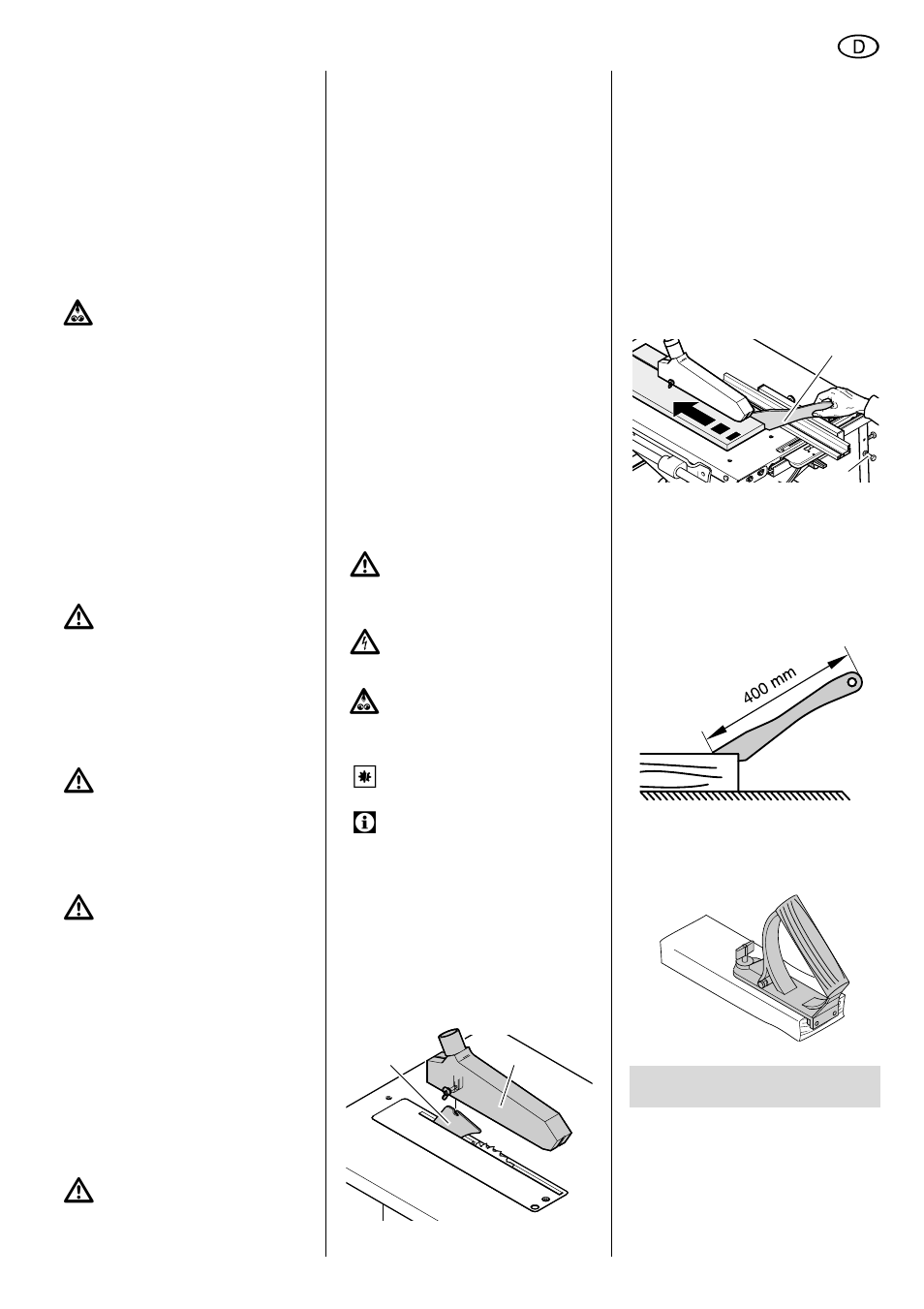 3 symbole in der anleitung, 4 sicherheitseinrichtungen, Besondere produkteigenschaften | Elektra Beckum TKHS 315 E/P User Manual | Page 5 / 64