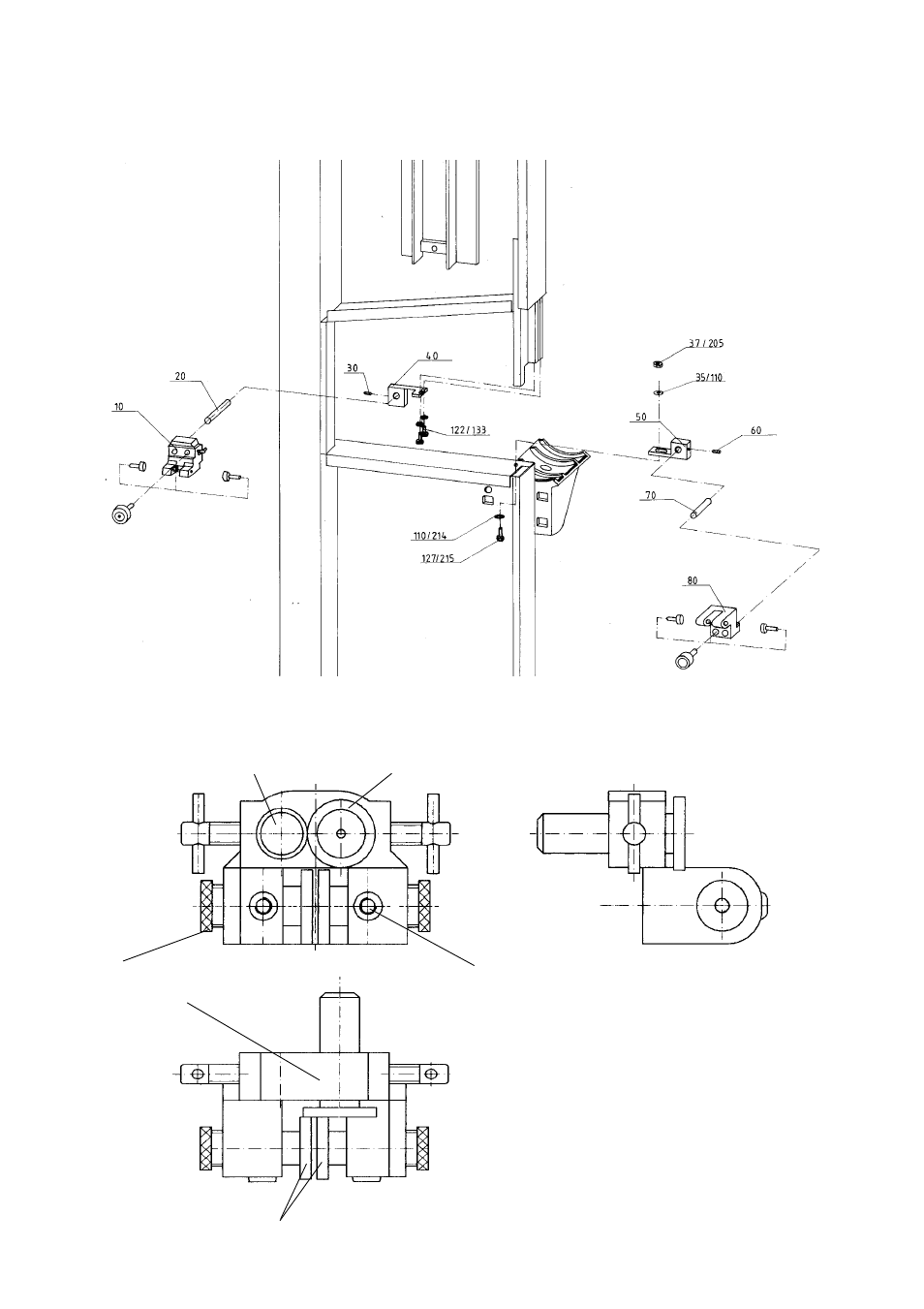 Guide de précision à trois rouleaux, Réglage | Elektra Beckum BAS 315 User Manual | Page 9 / 19