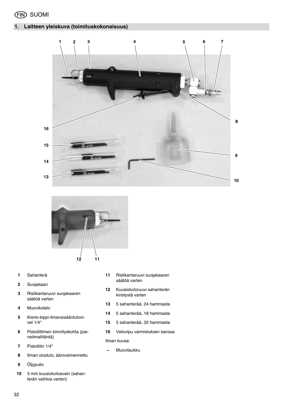 Suomi | Elektra Beckum KS 6000 User Manual | Page 32 / 44