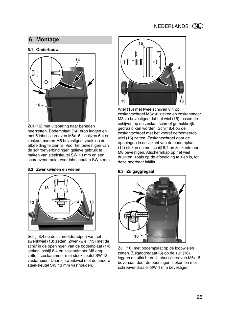 6 montage | Elektra Beckum Metabo SPA 1701 User Manual | Page 7 / 11
