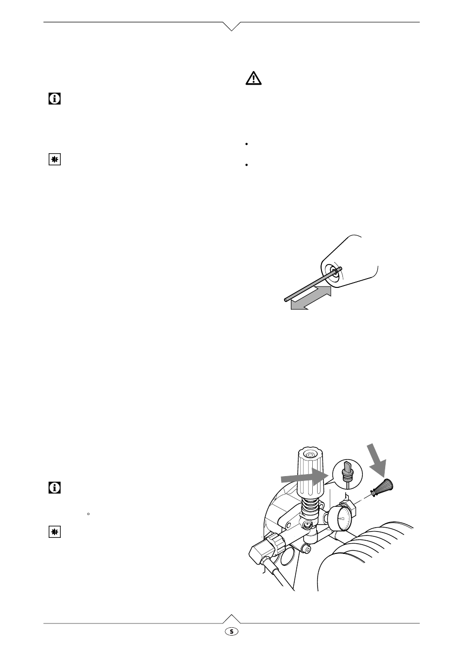 Avsluta driften, Isärtagning och lagring av tvätten, Underhåll och service | Rengöring av tvätten, Rengöring av munstycket, Rengöring av vattenfilter i suganslutningen | Elektra Beckum HD 920 D User Manual | Page 7 / 11