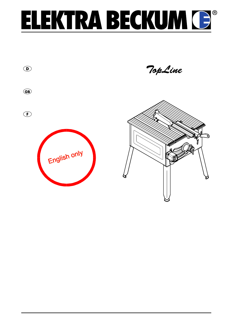 Elektra Beckum PK 255 3 User Manual | 20 pages