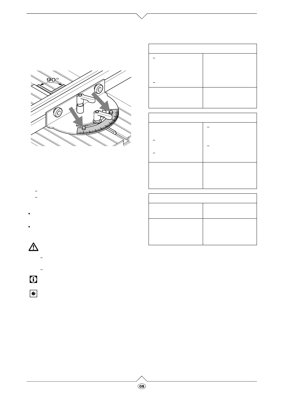 Universal fence adjustments, Cleaning the saw, Machine transportation | Machine storage, Service plan | Elektra Beckum PK 255 3 User Manual | Page 15 / 20