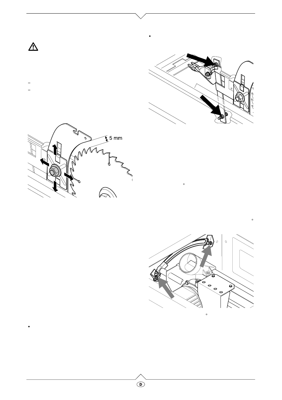 Spaltkeil einstellen, Schrägverstellung einstellen | Elektra Beckum PK 255 User Manual | Page 14 / 52