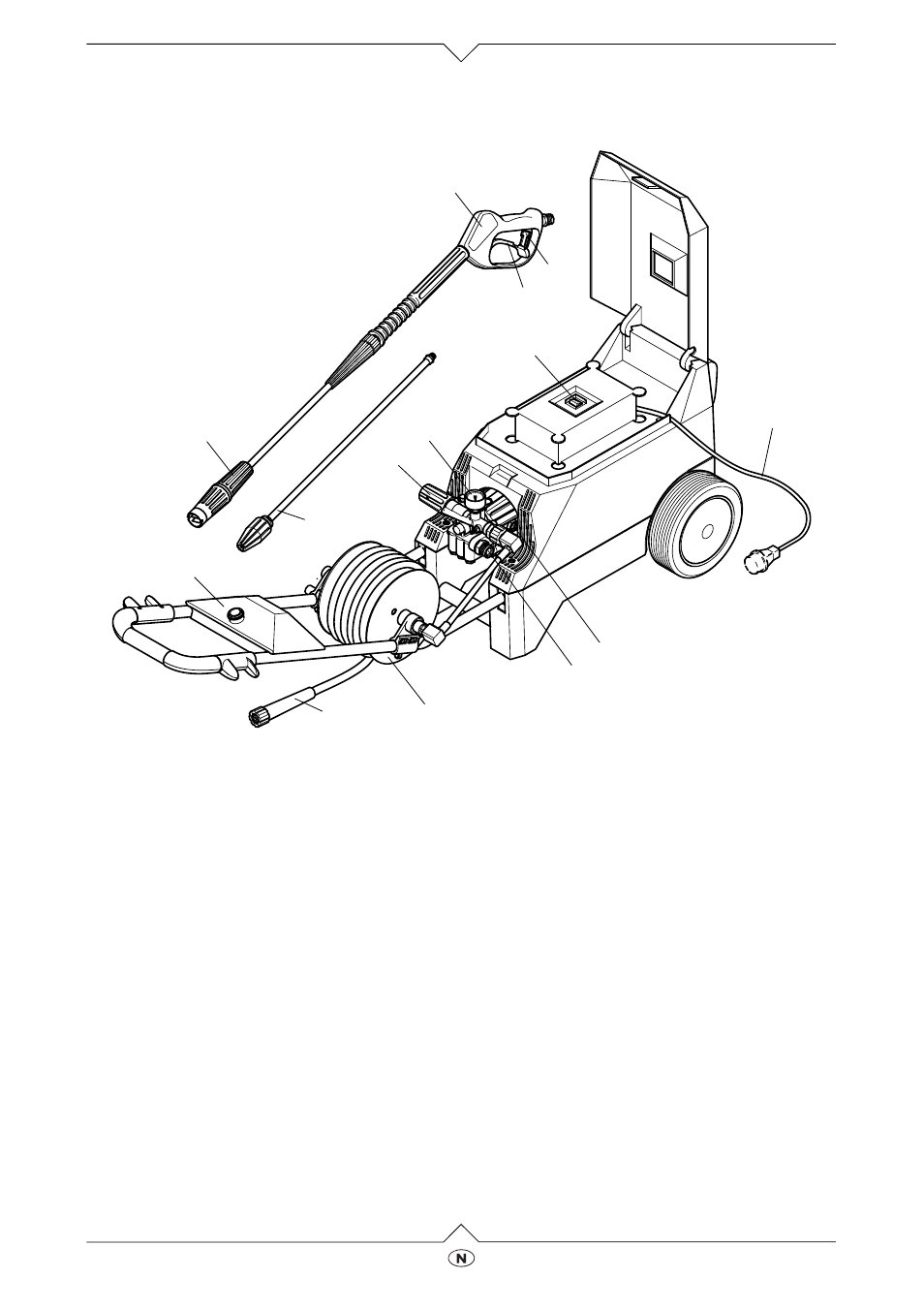 Norge, Apparatet i overblikk, Xh0001n.fm | Elektra Beckum High Pressure Cleaners HD 185 / 690 D User Manual | Page 3 / 11