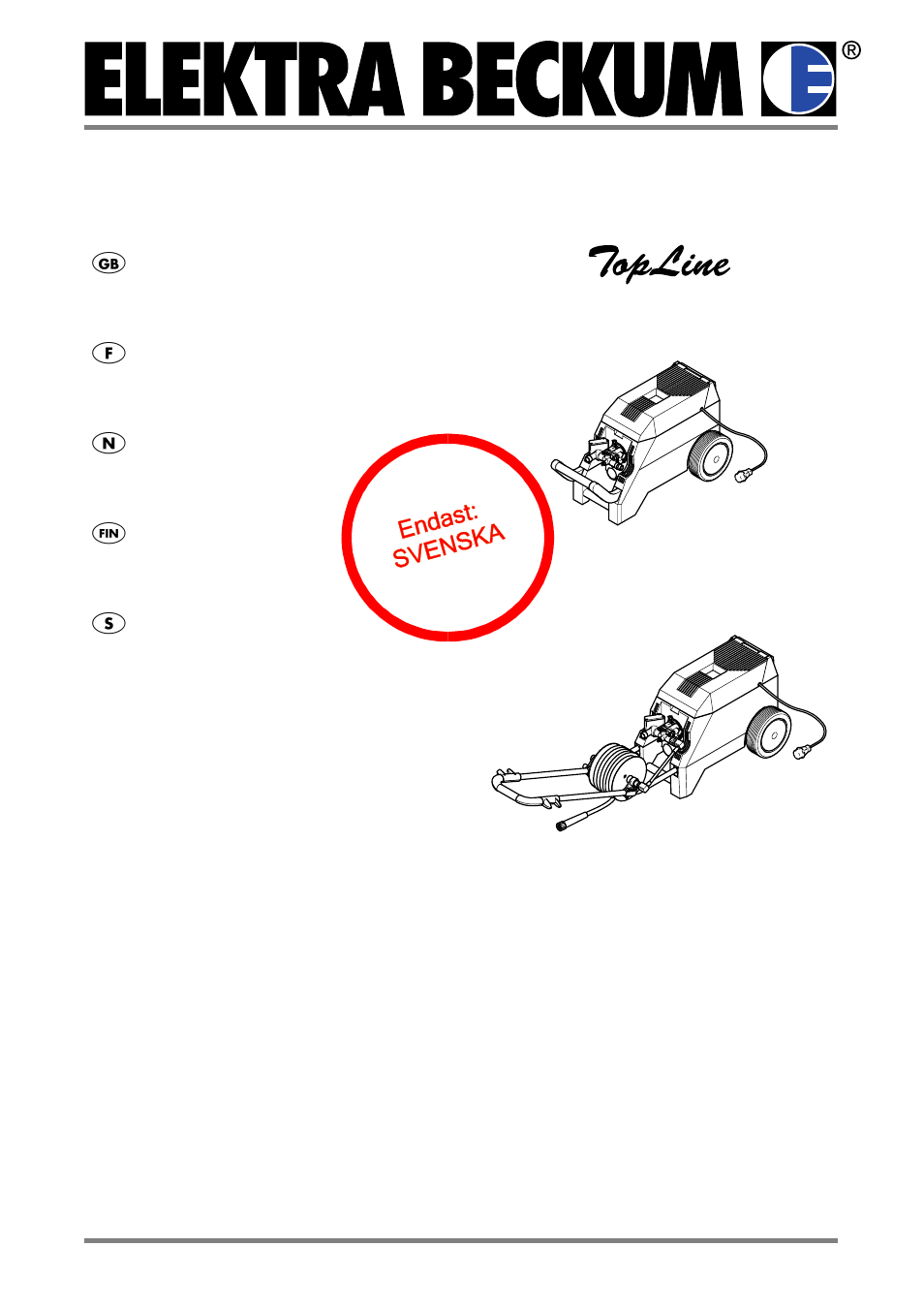 Elektra Beckum TopLine HD 500 User Manual | 11 pages